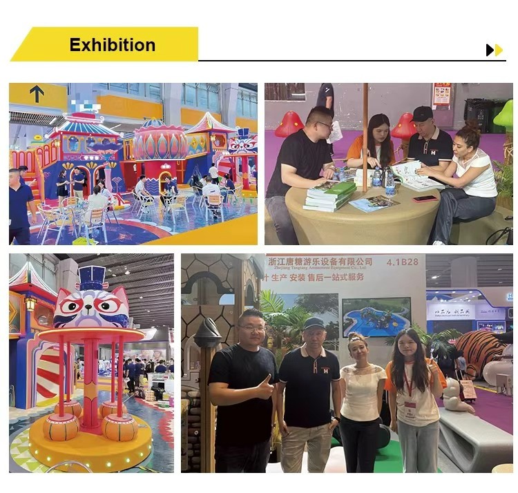 Felix Li playground project support team at an industry exhibition