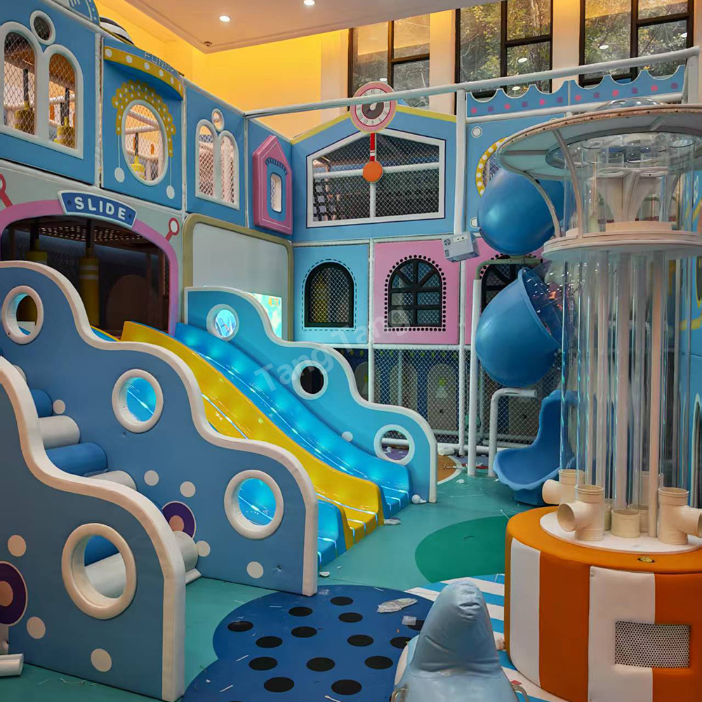Ocean-themed custom indoor playground project