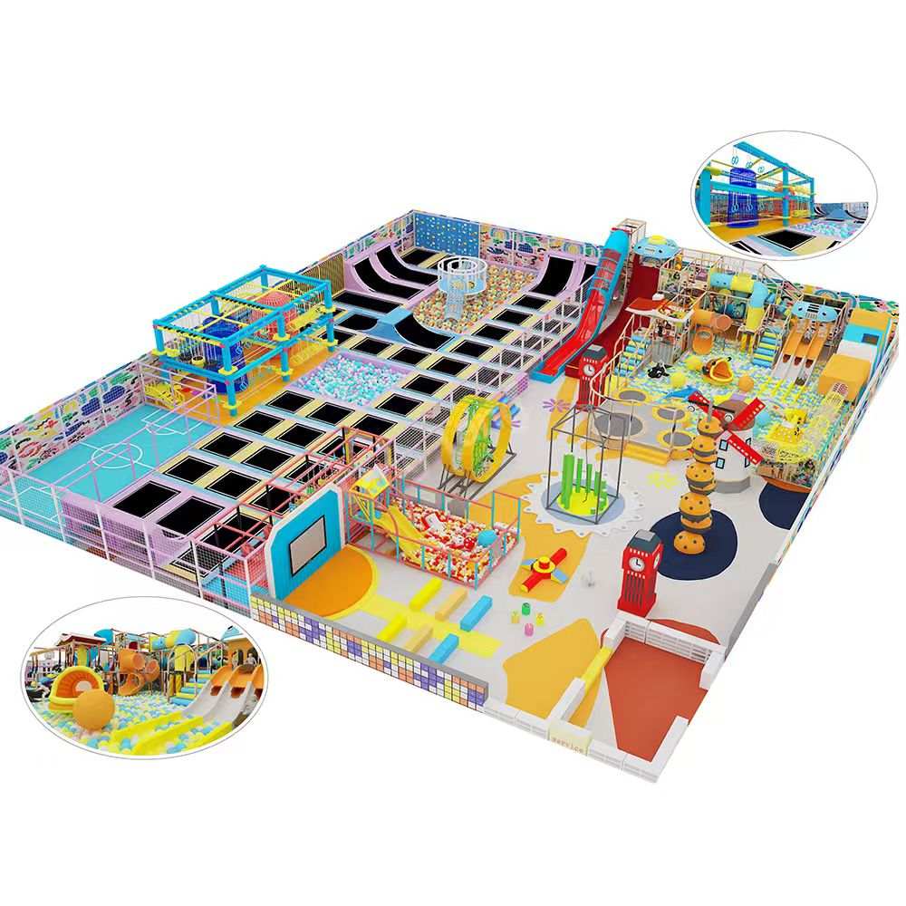 Custom trampoline park and indoor activity center layout concept